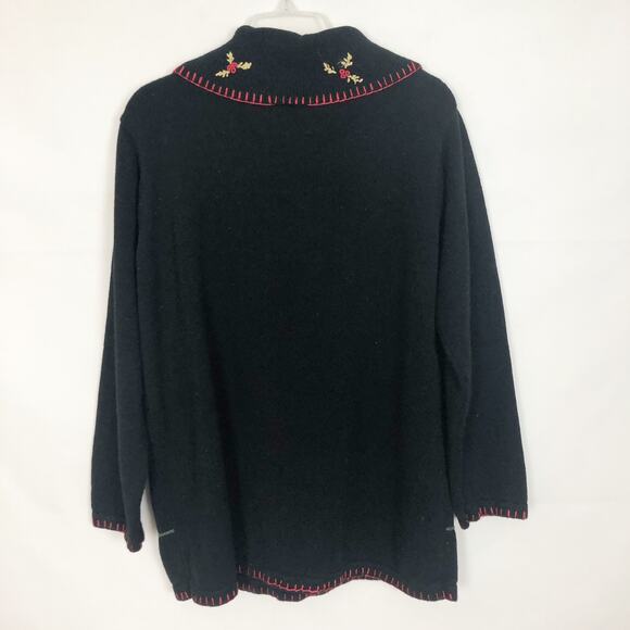Basic Editions Holiday Vintage Ramie Blend Cowl Neck Sweater Size L - Picture 6 of 9